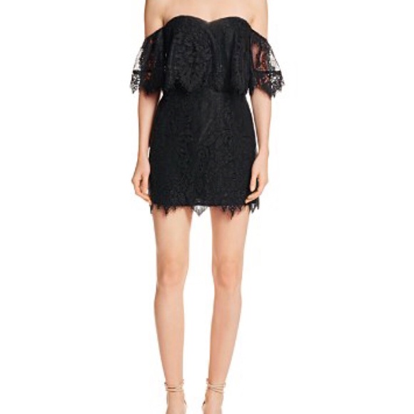 Lovers & Friends Lush Black lace Dress Medium - Picture 4 of 13